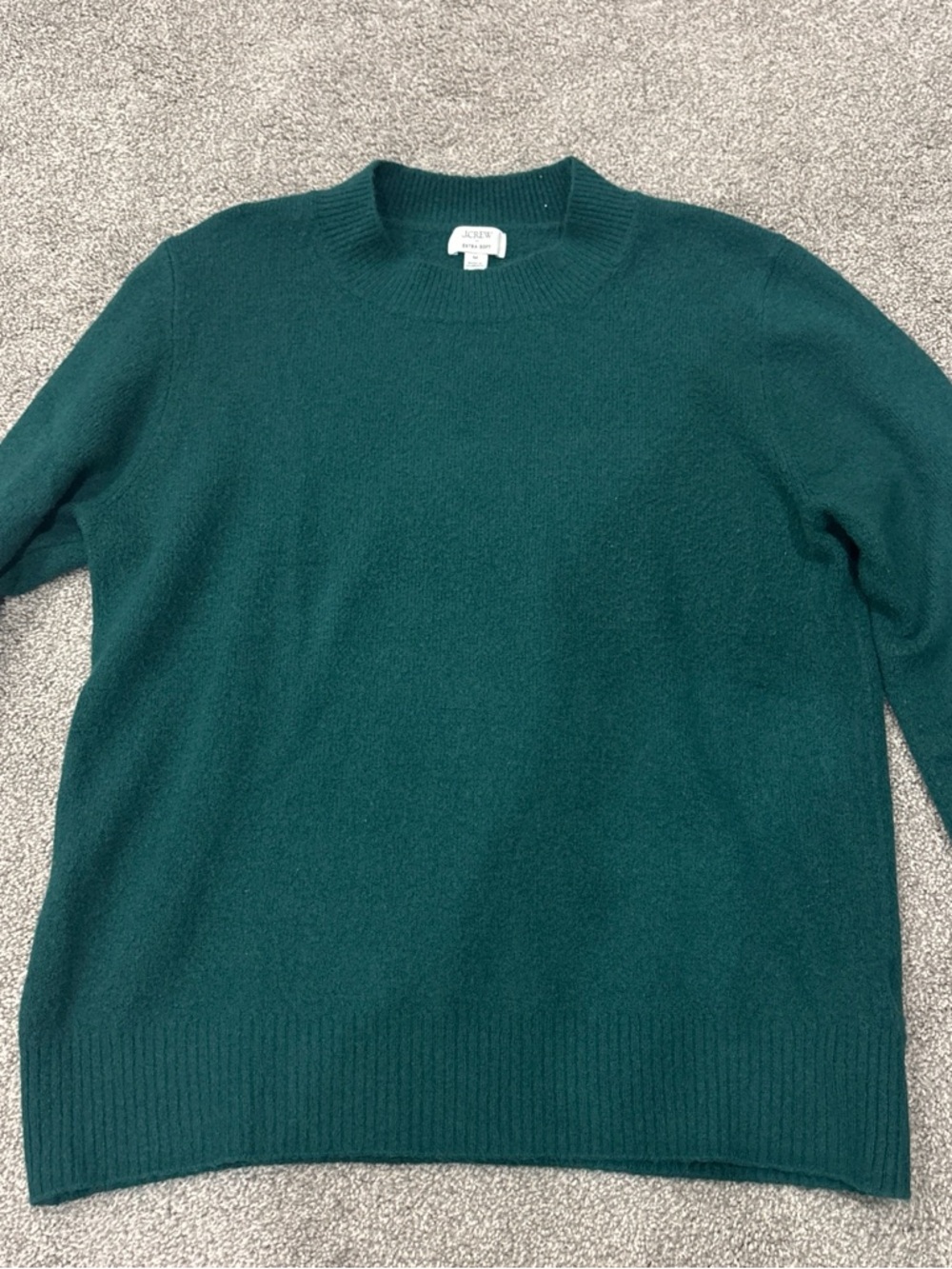 J. Crew Men’s Deep Teal Crewneck Cashmere Sweater